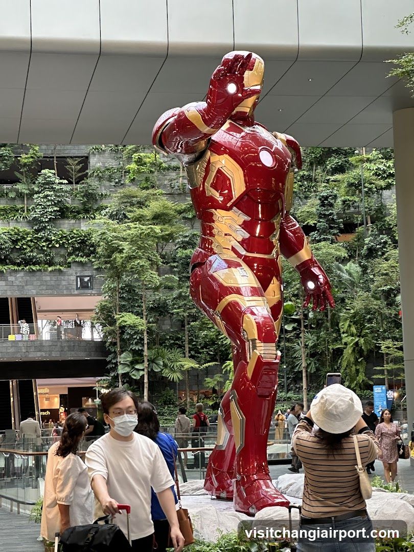 Iron Man Statue in Indoor Garden
