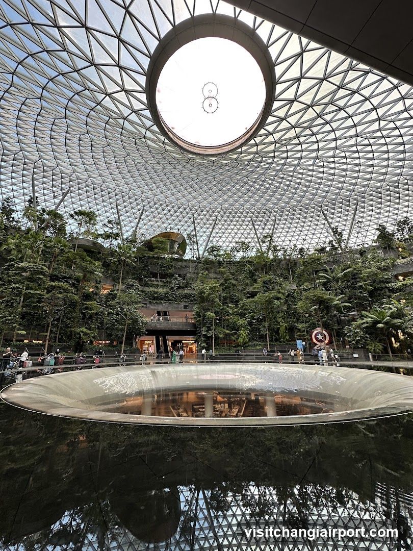 Atrium with Geodesic Dome and Water Feature
