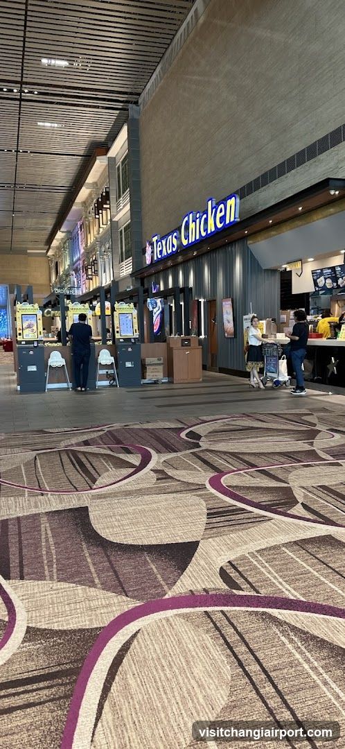 Food Court Interior with Texas Chicken Storefront