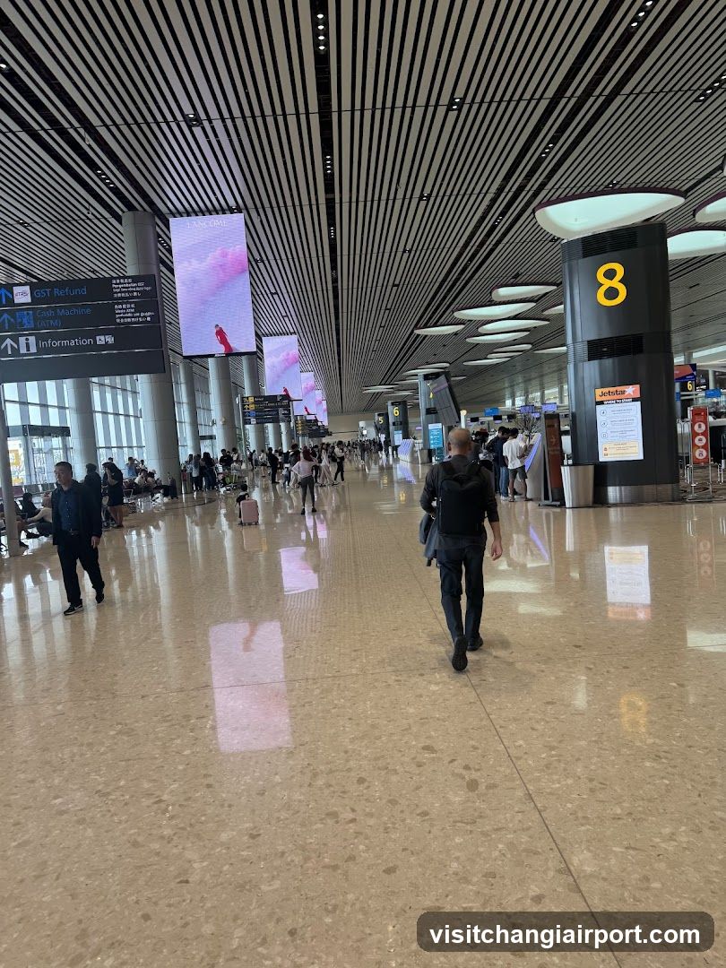 Airport Terminal Hallway