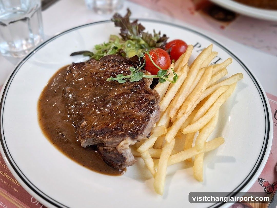 Steak with Fries and Salad