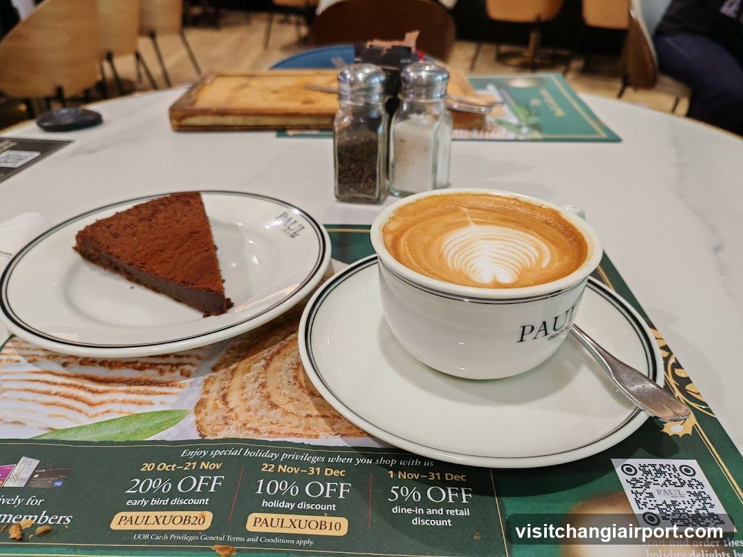Coffee and Cake at Paul's Bakery Cafe