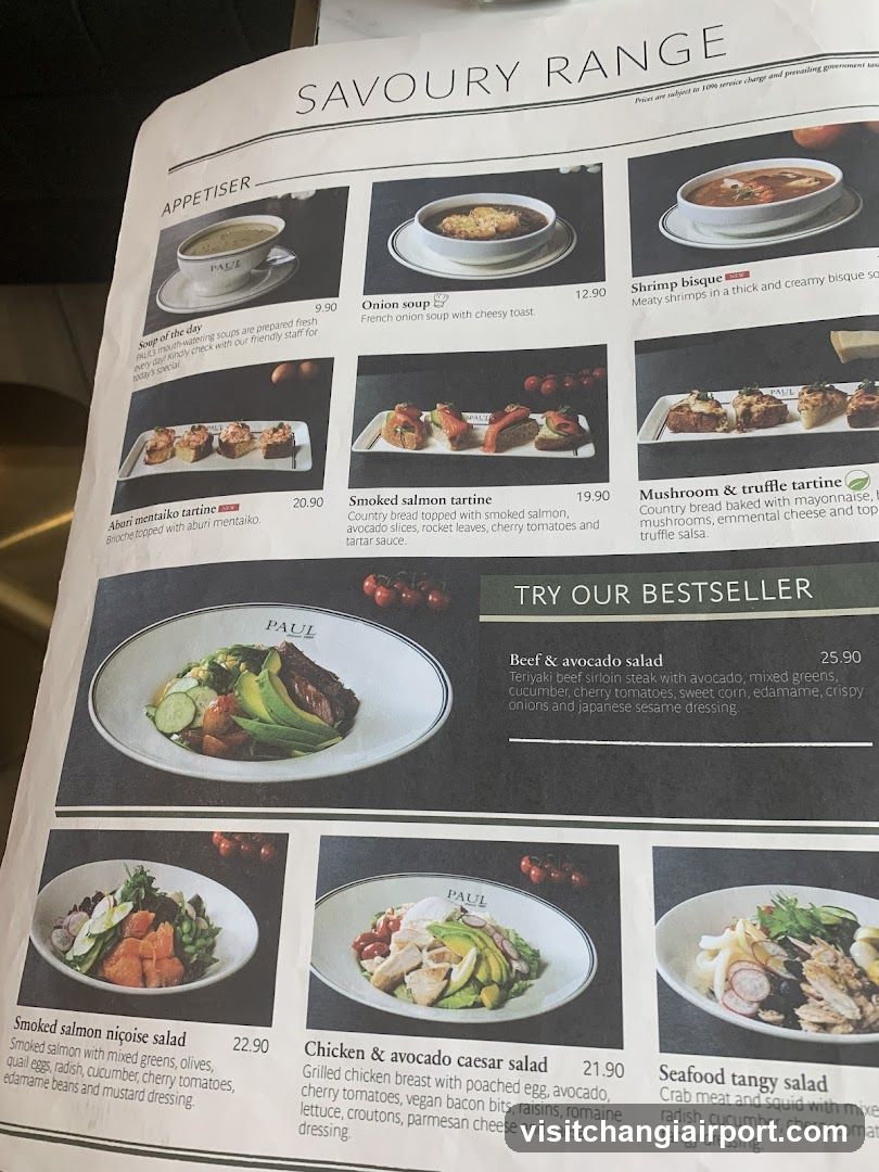 Savoury Range Menu Page