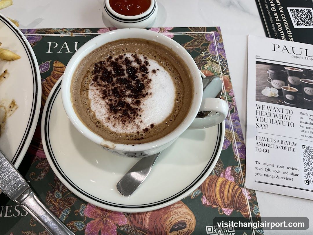 Coffee and Croissant at Paul's