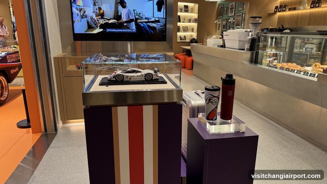 Interior Display with Model Car and Merchandise