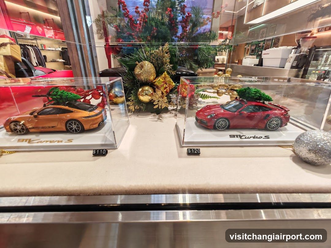 Christmas Display with Model Cars