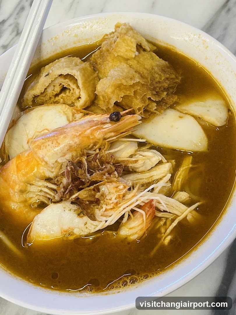 Spicy Noodle Soup with Seafood and Tofu Skin