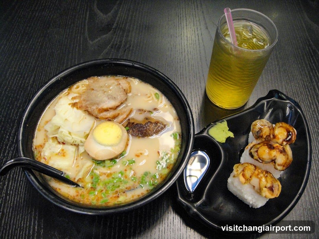 Ramen Meal with Sashimi and Drink