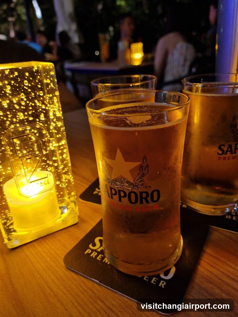 Sapporo Beer Glasses with Ambient Lighting