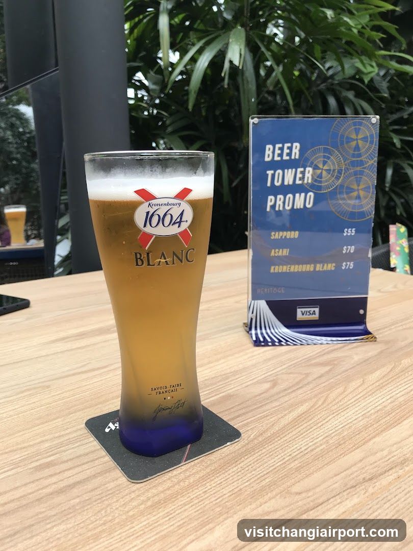 Beer Glass and Promo Sign