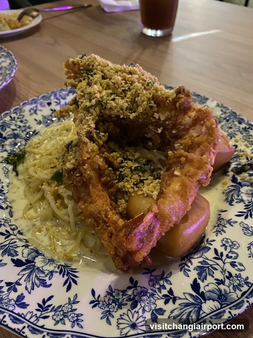 Fried Shrimp with Pasta