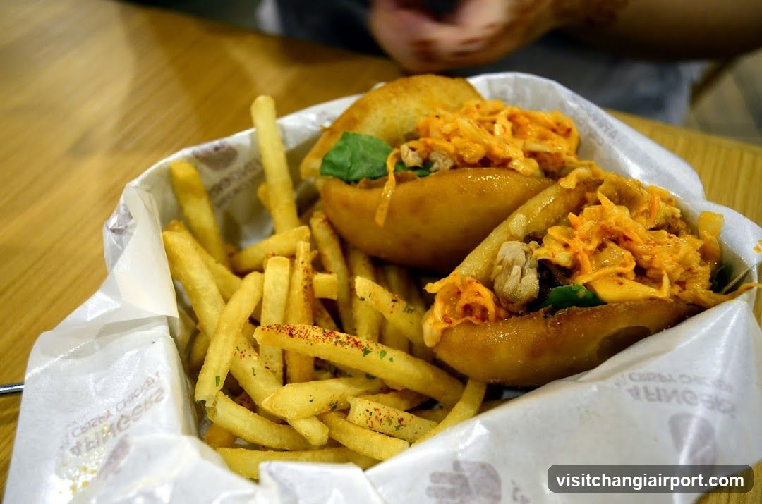 Food Basket with Fries and Sandwiches