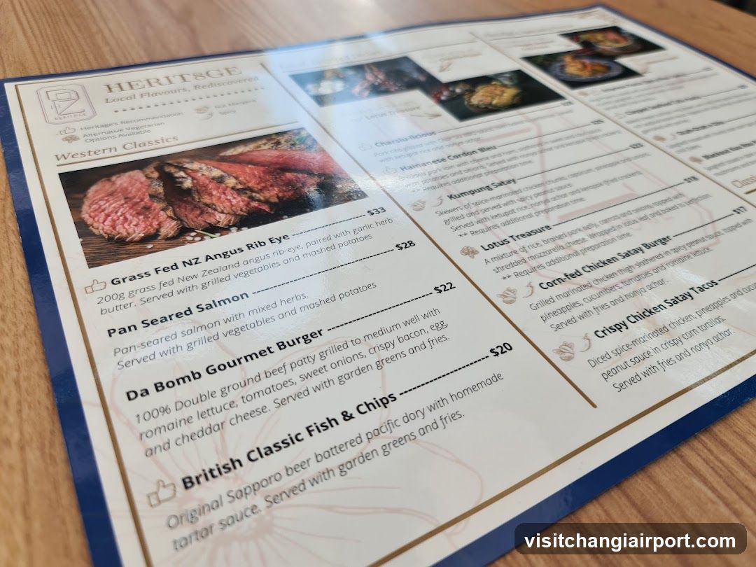 Heritage Local Flavours Restaurant Menu