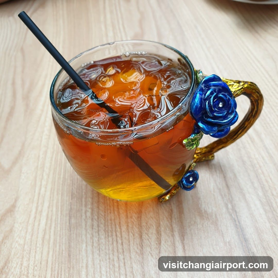 Iced Tea in Decorative Glass Mug