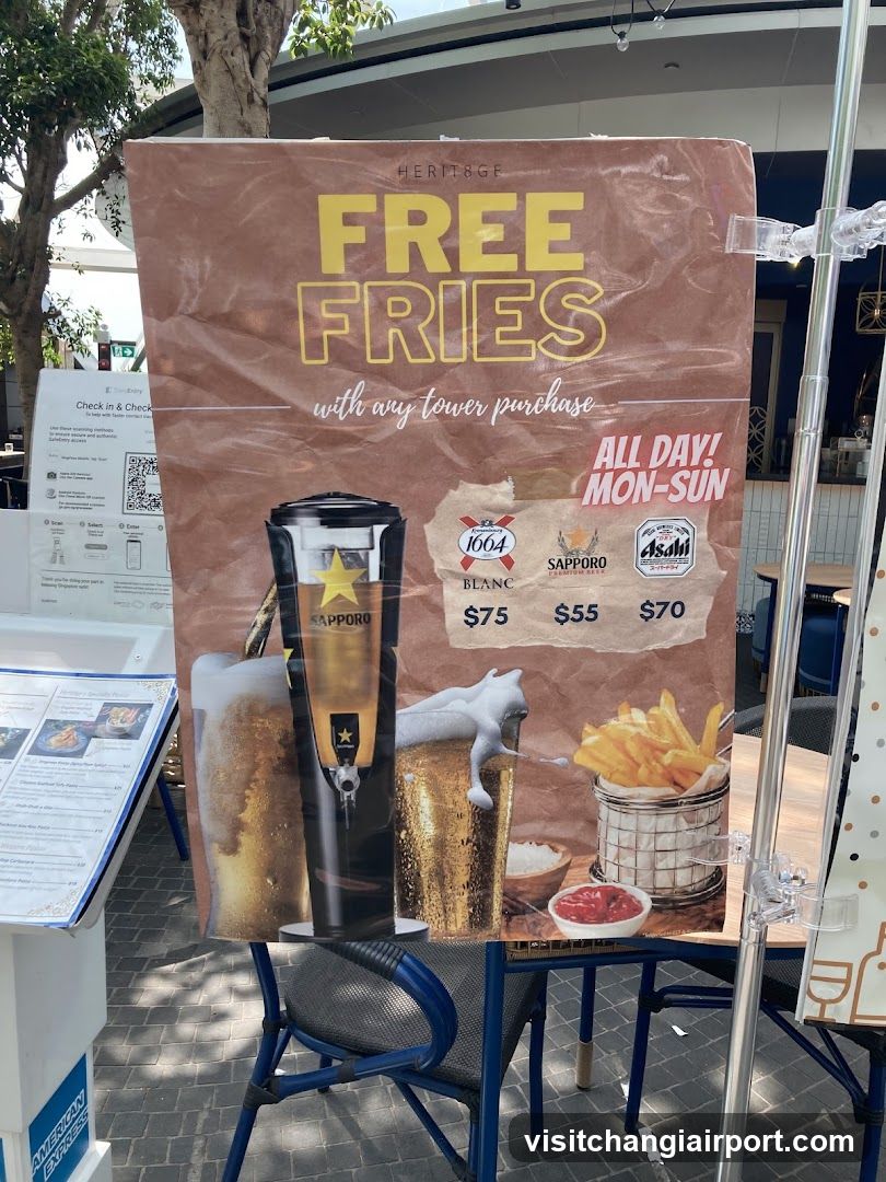 Free Fries Promotion Sign
