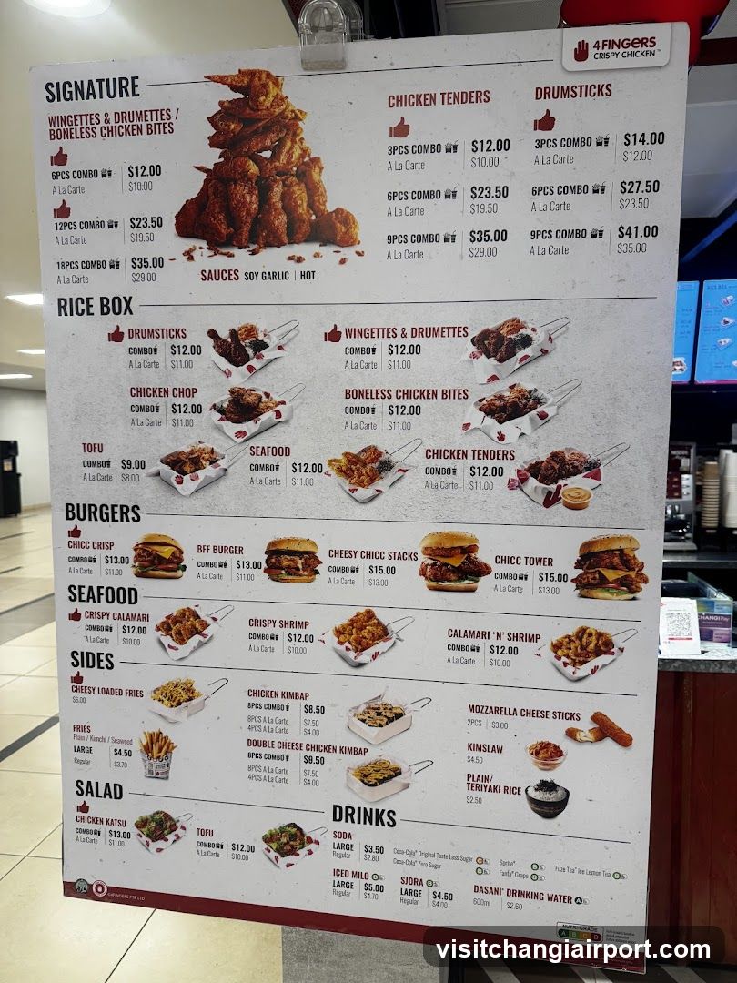 4 Fingers Crispy Chicken Menu