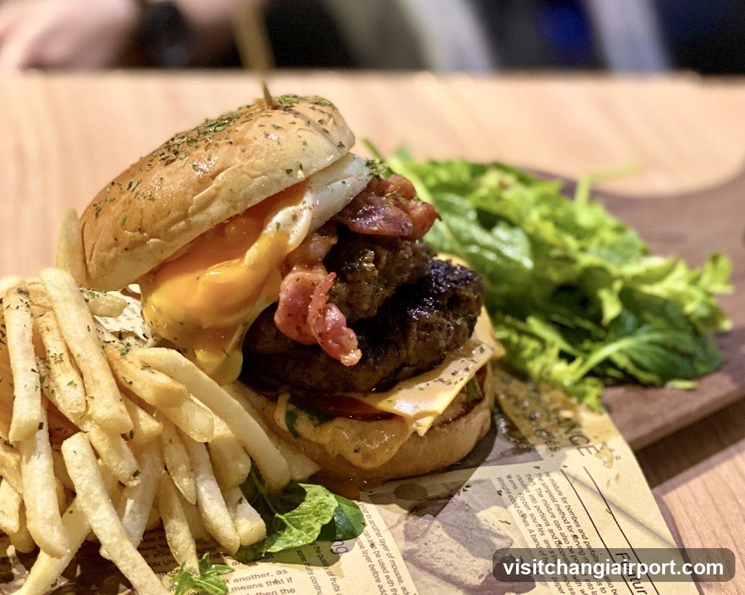 Burger with Fries and Greens