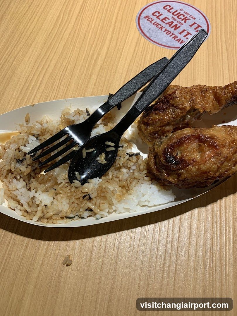 Fried Chicken and Rice Meal