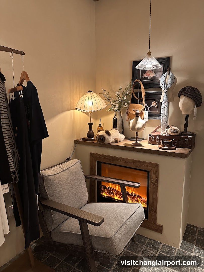 Cozy Interior Corner with Fireplace and Decor