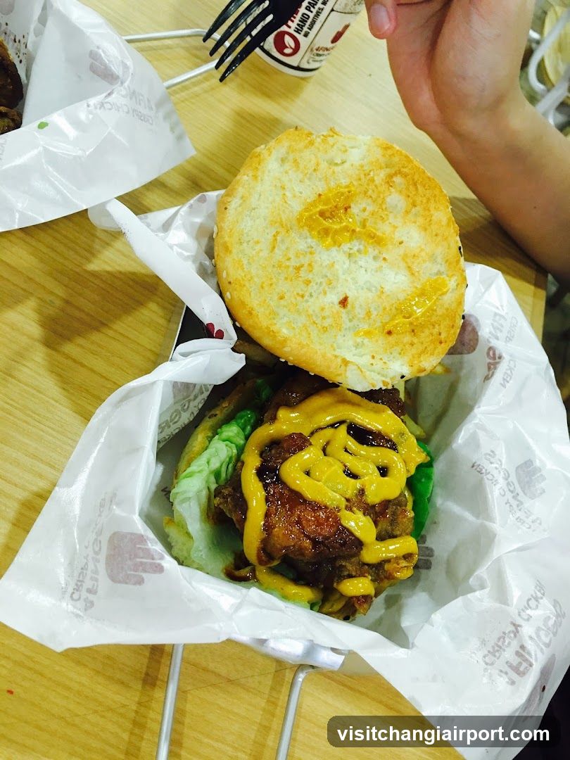 Burger with Mustard Sauce