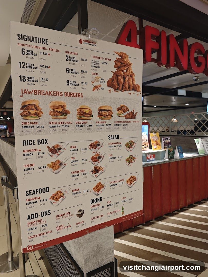 4 Fingers Chicken Menu Board