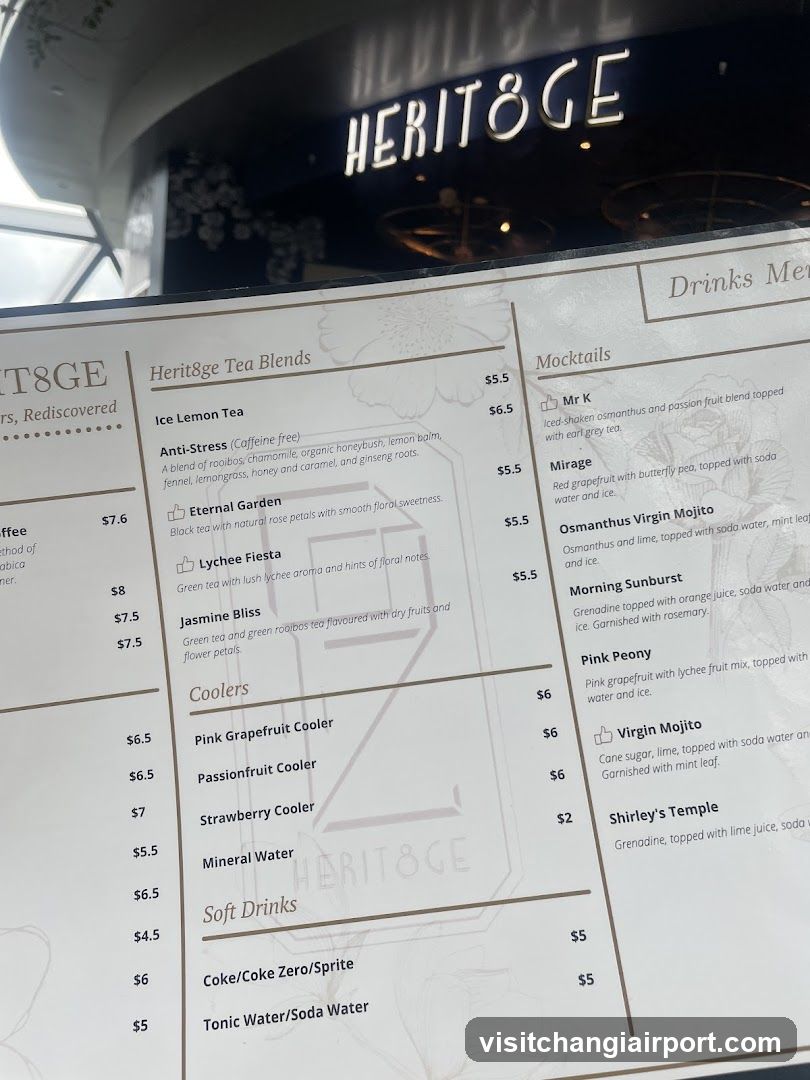 Heritage Menu
