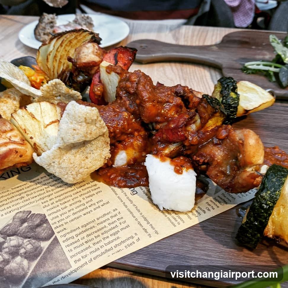 Spicy Chicken Curry Platter with Chips and Vegetables