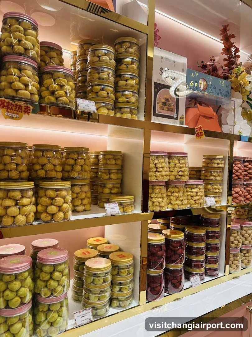 Jars of preserved fruits and nuts