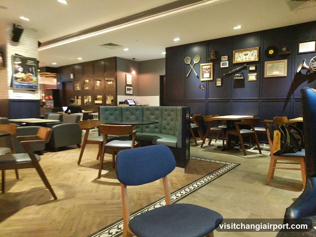 Interior of a cozy café or restaurant