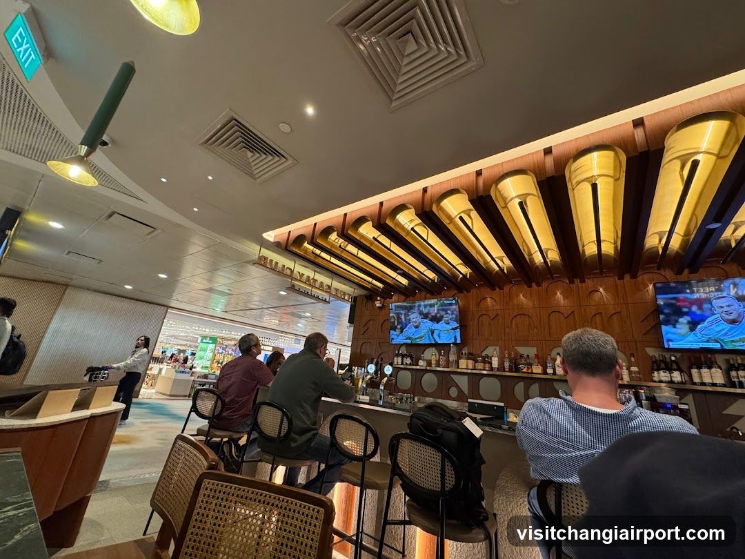 Bar Interior with TV Screens