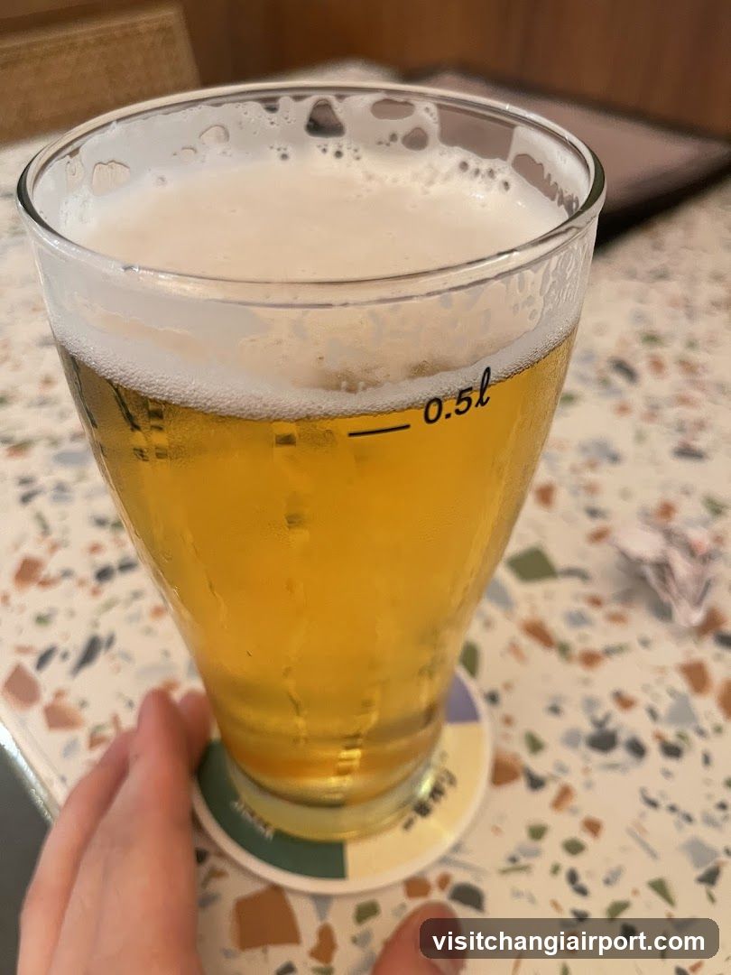 Beer Glass with Foam
