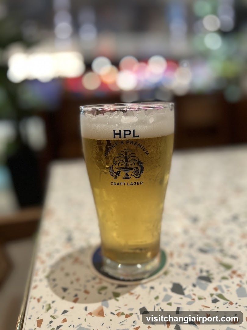 Glass of Craft Lager Beer