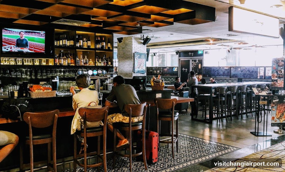 Bar Interior with Patrons and Staff