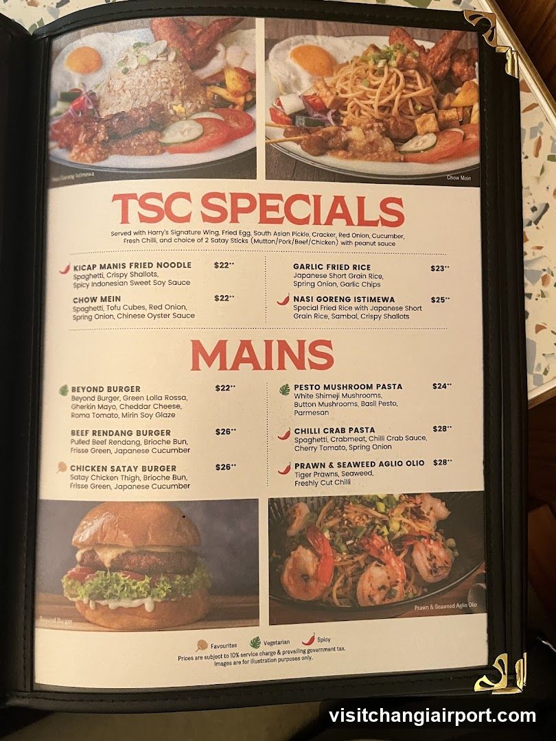 TSC Specials & Mains Menu