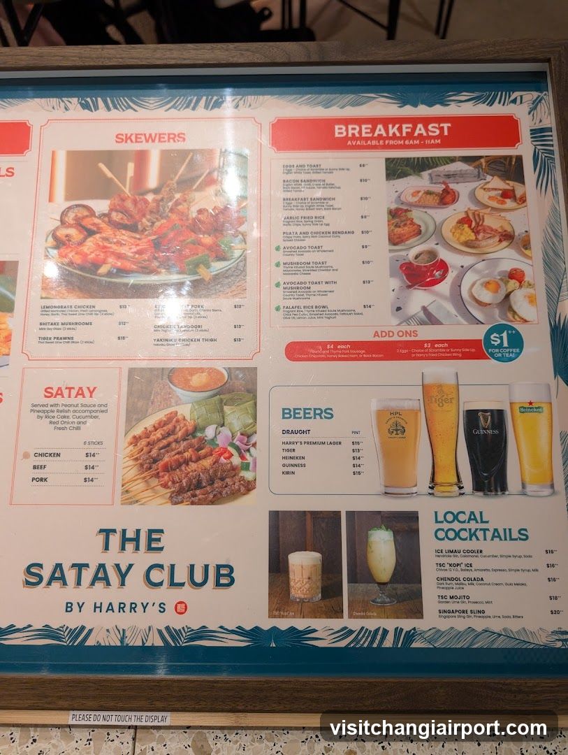 The Satay Club by Harry's Menu Board