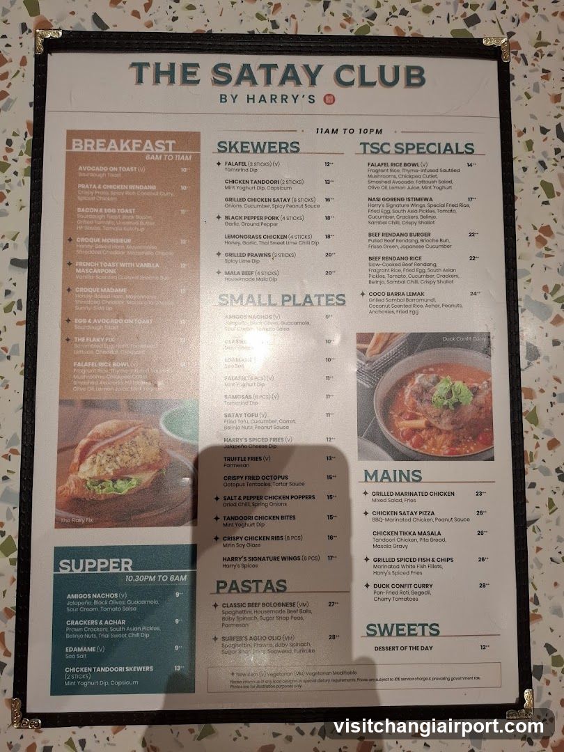 The Satay Club by Harry's Menu