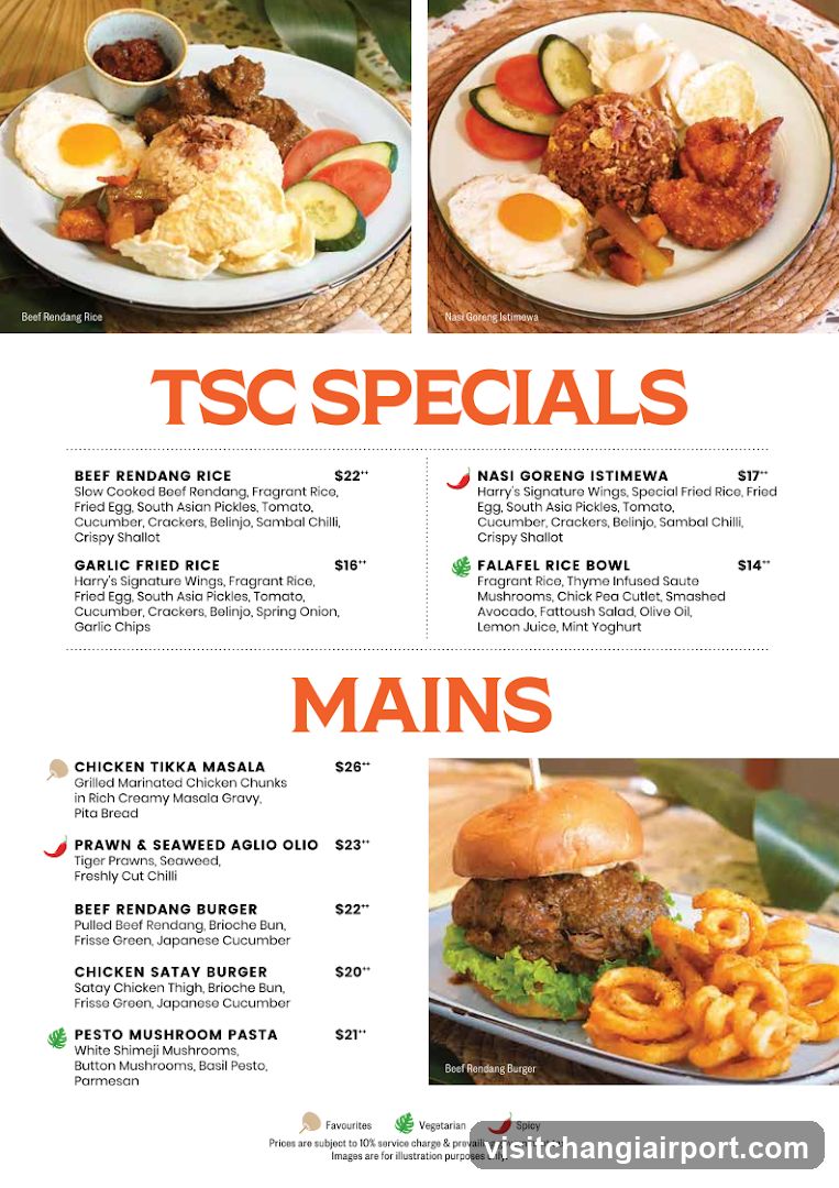 TSC Specials & Mains Menu