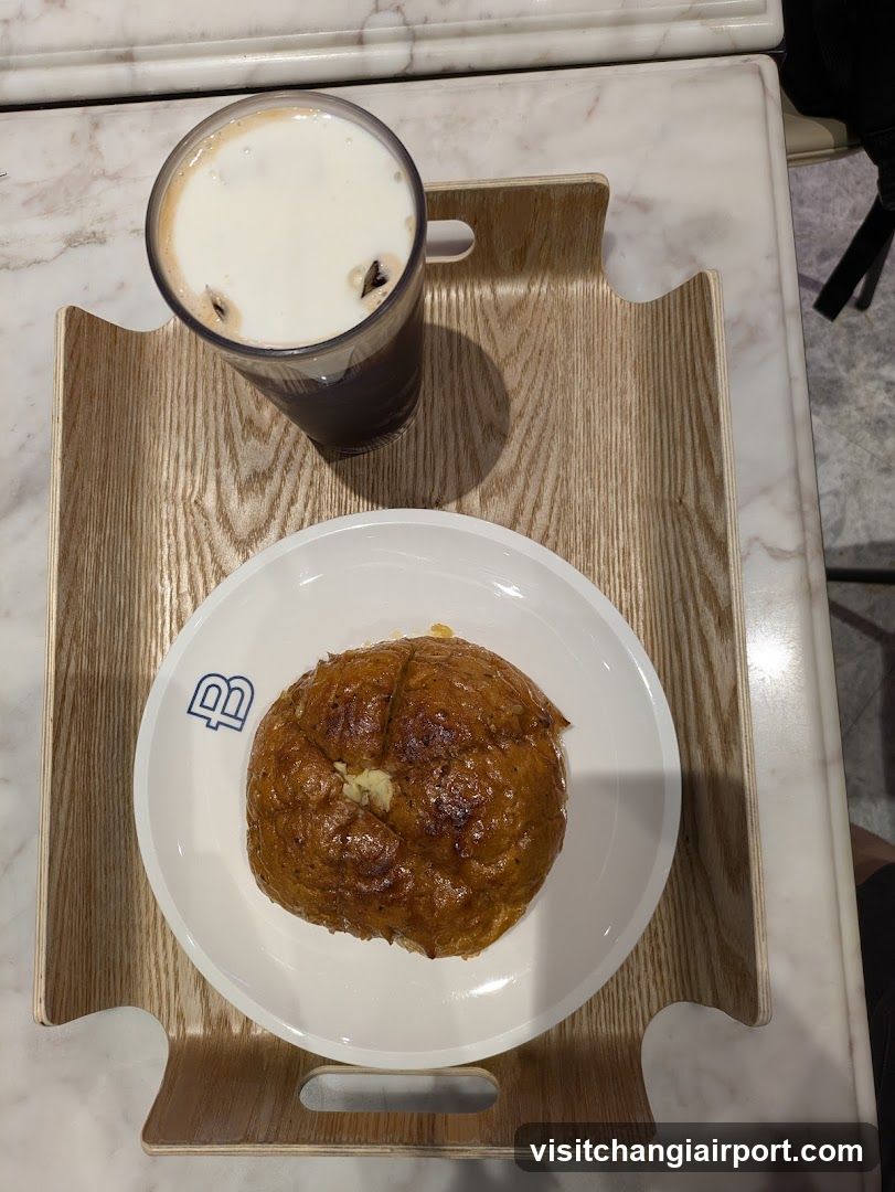 Coffee and Pastry on Tray