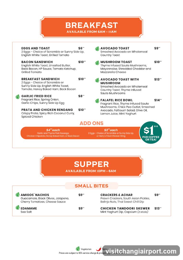 Breakfast and Supper Menu