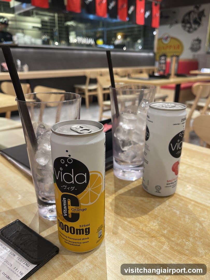 Vitamin C Drinks on Table