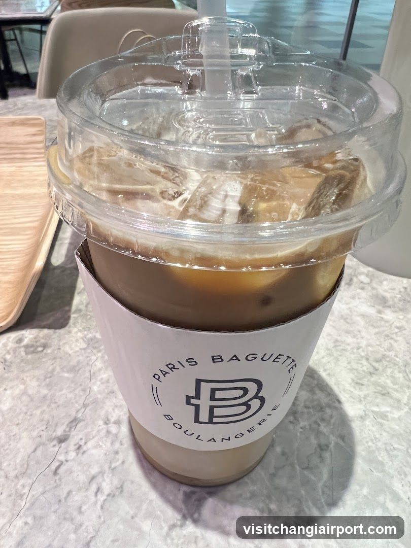 Iced Coffee at Paris Baguette Boulangerie