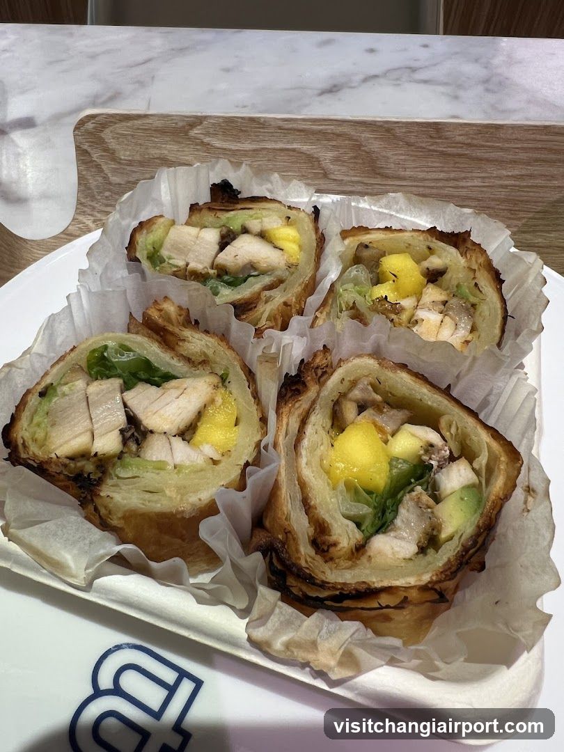 Chicken and Mango Pastry Roll