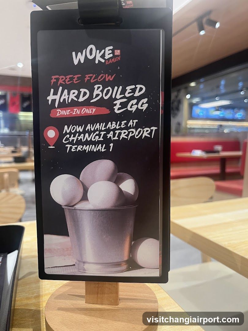 Wok Ramen Free Flow Hard Boiled Egg Sign