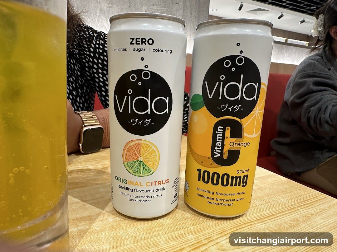 Vida Sparkling Drinks on Table