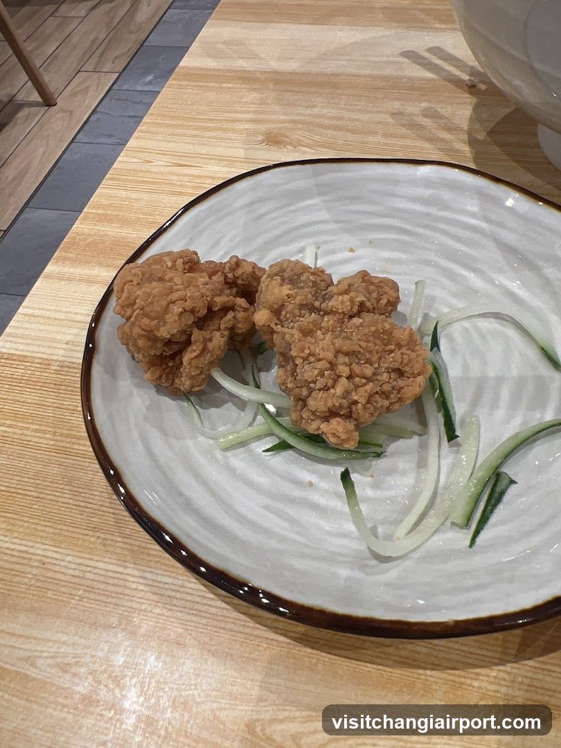 Fried Chicken with Cucumber Salad