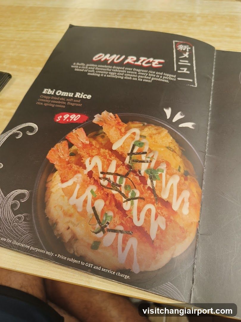 Ebi Omurice Menu Page