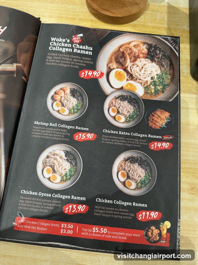 Wok Hei Ramen Menu Page