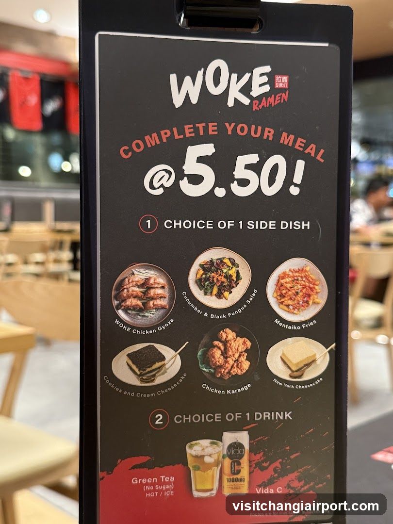 Woke Ramen Complete Your Meal @5.50!