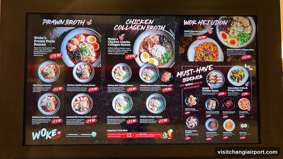 Wok's Ramen Menu Board