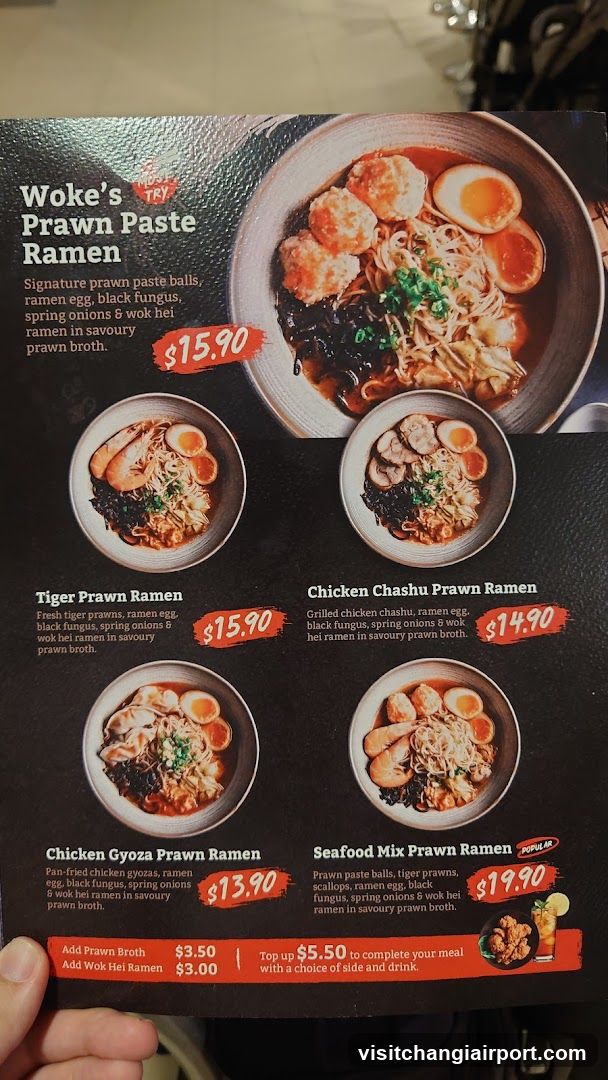 Wok's Prawn Paste Ramen Menu